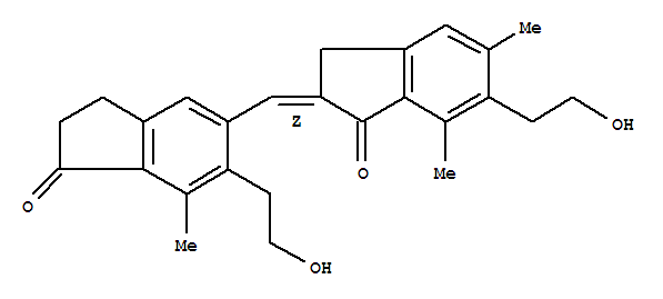 1H-Inden-1-one,2-[[2,3-dihydro-6-(2-hydroxyethyl)-7-methyl-1-oxo-1H-inden-5-yl]methylene]-2,3-dihydro-6-(2-hydroxyethyl)-5,7-dimethyl-,(Z)-
