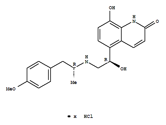 8-hydroxy-5-[(1R)-1-hydroxy-2-{[(2R)-1-(4-methoxyphenyl)propan-2-yl]amino}ethyl]quinolin-2(1H)-one hydrochloride (1:1)