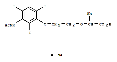 sodium {2-[3-(acetylamino)-2,4,6-triiodophenoxy]ethoxy}(phenyl)acetate