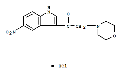 4-[2-(5-nitro-1H-indol-3-yl)-2-oxoethyl]morpholin-4-ium chloride
