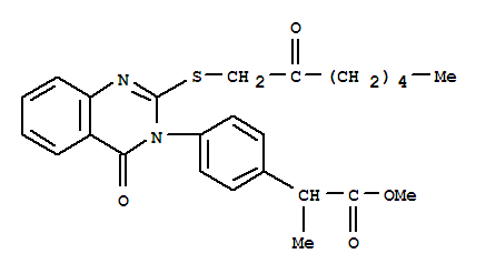 methyl 2-(4-{4-oxo-2-[(2-oxoheptyl)sulfanyl]quinazolin-3(4H)-yl}phenyl)propanoate