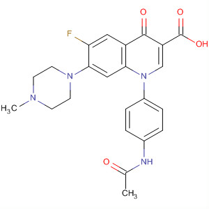 3-Quinolinecarboxylic acid,1-[4-(acetylamino)phenyl]-6-fluoro-1,4-dihydro-7-(4-methyl-1-piperazinyl)-4-oxo-