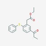 ethyl 2-(2-(phenylthio)-5-propionylphenyl)acetate