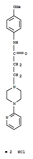 1-Piperazinepropanamide,N-(4-methoxyphenyl)-4-(2-pyridinyl)-, hydrochloride (1:2)