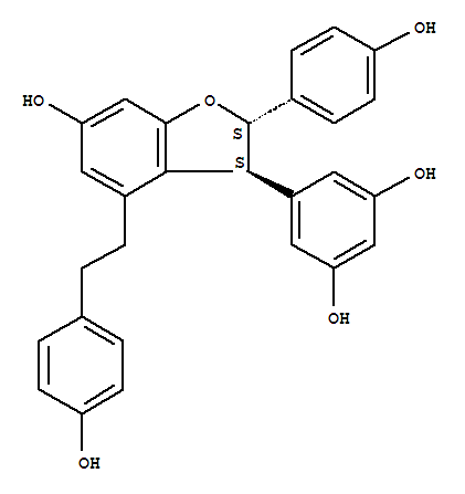 1,3-Benzenediol,5-[2,3-dihydro-6-hydroxy-2-(4-hydroxyphenyl)-4-[2-(4-hydroxyphenyl)ethyl]-3-benzofuranyl]-,(2S-trans)-