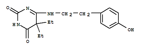 5,5-diethyl-6-{[2-(4-hydroxyphenyl)ethyl]amino}pyrimidine-2,4(3H,5H)-dione