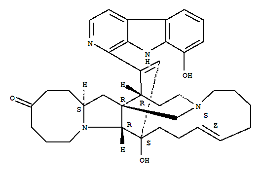 1,13-Etheno-4,21a-methano-1H-azocino[1',2':1,5]pyrrolo[3,2-e]azacyclopentadecin-18(15H)-one,2,3,5,6,7,8,11,12,13,13a,16,17,19,20,20a,21-hexadecahydro-13-hydroxy-24-(8-hydroxy-9H-pyrido[3,4-b]indol-1-yl)-,(1R,9Z,13S,13aR,20aS,21aR)-