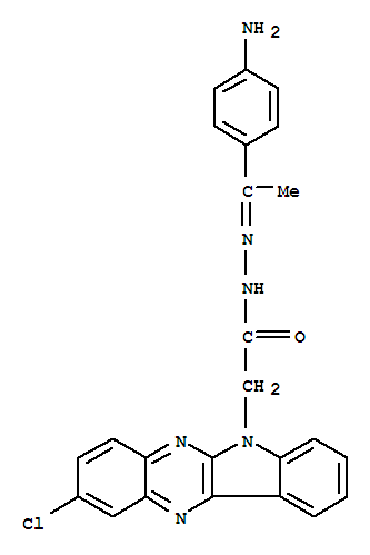N'-[(1Z)-1-(4-aminophenyl)ethylidene]-2-(2-chloro-6H-indolo[2,3-b]quinoxalin-6-yl)acetohydrazide