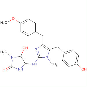 2-Imidazolidinone,5-hydroxy-4-[[5-[(4-hydroxyphenyl)methyl]-4-[(4-methoxyphenyl)methyl]-1-methyl-1H-imidazol-2-yl]amino]-1-methyl-