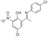 4-CHLORO-2-[1-[(4-CHLOROPHENYL)IMINO]ETHYL]-6-NITRO-PHENOL