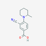 3-cyano-4-(2-methylpiperidin-1-yl)benzoic acid