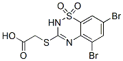 [[(5,7-Dibromo-2H-1,2,4-benzothiadiazine 1,1-dioxide)-3-yl]thio]acetic acid