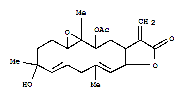 (5E,8E)-4-hydroxy-4,8,14a-trimethyl-12-methylidene-11-oxo-1a,2,3,4,7,9a,11,12,12a,13,14,14a-dodecahydrooxireno[5,6]cyclotetradeca[1,2-b]furan-14-yl acetate