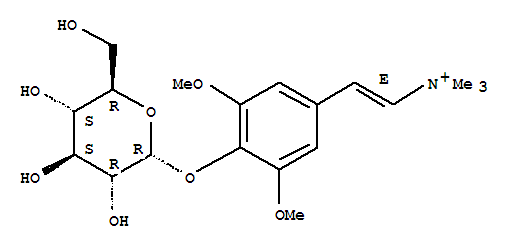1-[4-(alpha-D-glucopyranosyloxy)-3,5-dimethoxyphenyl]-N,N,N-trimethylethenaminium