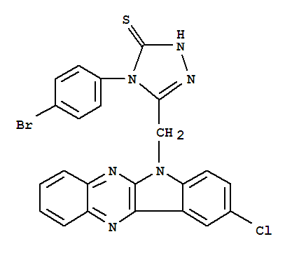 4-(4-bromophenyl)-5-[(9-chloro-6H-indolo[2,3-b]quinoxalin-6-yl)methyl]-2,4-dihydro-3H-1,2,4-triazole-3-thione