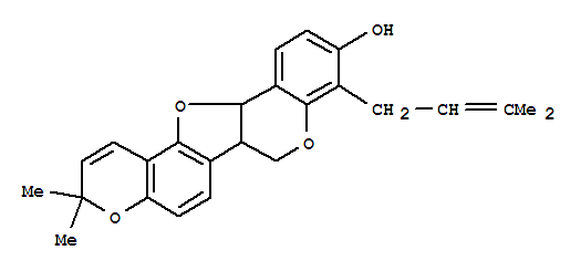 6H,10H-Furo[3,2-c:5,4-f']bis[1]benzopyran-3-ol,6a,13a-dihydro-10,10-dimethyl-4-(3-methyl-2-buten-1-yl)-, (6aR,13aR)-