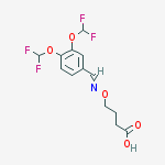 4-[1-(3,4-BIS-DIFLUOROMETHOXY-PHENY L)-METH-(E)-YLIDENEAMINOOXY]-BUTYRI C ACID, 95%