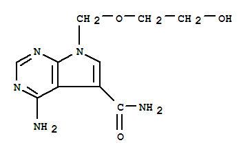 4-Amino-5-(aminocarbonyl)-7-((2-hydroxyethoxy)methyl)pyrrolo(2,3-d)pyrimidine