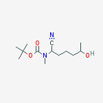 tert-butyl 1-cyano-5-hydroxyhexyl(methyl)carbamate