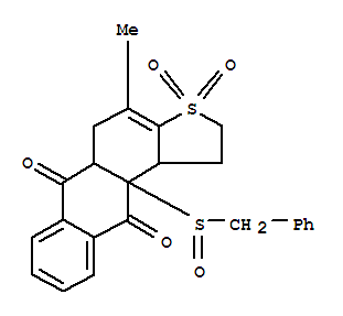 11a-(Benzylsulfinyl)-4-methyl-1,2,5,5a,11a,11b-hexahydroanthra[2,1-b]thiophene-6,11-dione 3,3-dioxide
