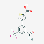 4-[3-carboxy-5-(trifluoromethyl)phenyl]thiophene-2-carboxylic Acid