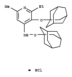 2-ethyl-6-methyl-N,3-bis(tricyclo[3.3.1.1~3,7~]dec-1-yloxy)pyridin-4-amine hydrochloride (1:1)