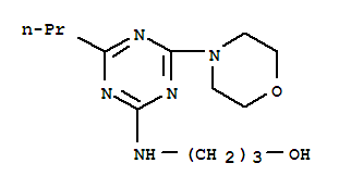 3-[(4-morpholin-4-yl-6-propyl-1,3,5-triazin-2-yl)amino]propan-1-ol