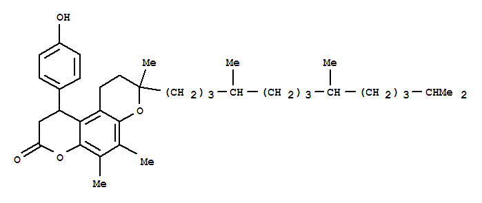 Benzo[1,2-b:4,3-b']dipyran-3(2H)-one,1,8,9,10-tetrahydro-1-(4-hydroxyphenyl)-5,6,8-trimethyl-8-(4,8,12-trimethyltridecyl)-,[1R-[1a,8b(4R*,8R*)]]-