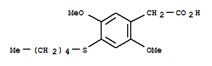 Benzeneacetic acid, 2,5-dimethoxy-4-(pentylthio)-