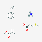 2-Propenoic acid, 2-methyl-, telomer with ethenylbenzene and 3-mercaptopropanoic acid, ammonium salt