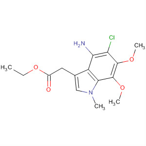 1H-Indole-3-acetic acid, 4-amino-5-chloro-6,7-dimethoxy-1-methyl-,ethyl ester