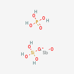 Antimony oxide phosphate silicate