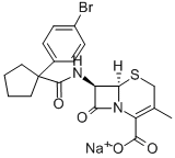 5-Thia-1-azabicyclo(4.2.0)oct-2-ene-2-carboxylic acid, 7-(((1-(4-bromo phenyl)cyclopentyl)carbonyl)amino)-3-methyl-8-oxo-, monosodium salt, ( 6R-trans)-
