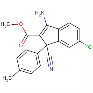 1H-Indene-2-carboxylic acid,3-amino-6-chloro-1-cyano-1-(4-methylphenyl)-, methyl ester