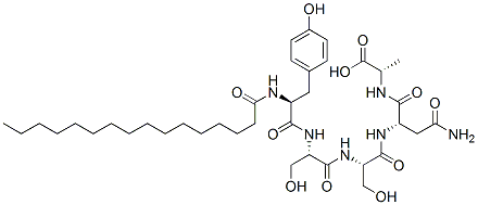 N-palmitoyl-tyrosyl-seryl-seryl-asparaginyl-alanine