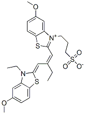 2-[2-[(3-ethyl-5-methoxybenzothiazol-2(3H)-ylidene)methyl]but-1-enyl]-5-methoxy-3-(3-sulphonatopropyl)benzothiazolium