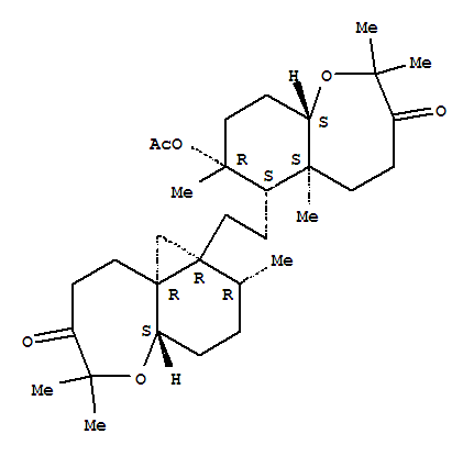 Cyclopropa[2,3]benz[1,2-b]oxepin-7(6H)-one,1a-[2-[(5aS,6S,7R,9aS)-7-(acetyloxy)decahydro-2,2,5a,7-tetramethyl-3-oxo-1-benzoxepin-6-yl]ethyl]octahydro-2,6,6-trimethyl-,(1aR,2R,4aS,9aR)-