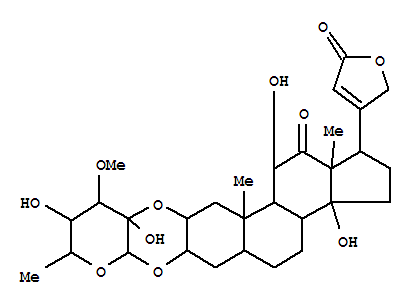 Card-20(22)-enolide,11,14-dihydroxy-12-oxo-2,3-[(tetrahydro-3,5-dihydroxy-4-methoxy-6-methyl-2H-pyran-3,2-diyl)bis(oxy)]-,[2a(2S,3S,4R,5S,6R),3b,5b,11a]-