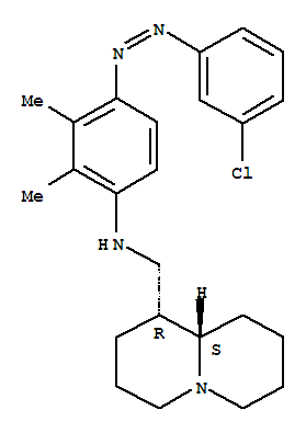 4-[(E)-(3-chlorophenyl)diazenyl]-2,3-dimethyl-N-[(1S,9aR)-octahydro-2H-quinolizin-1-ylmethyl]aniline