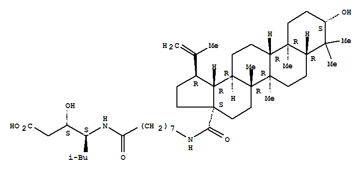 (3S,4S)-3-hydroxy-4-[(8-{[(3beta)-3-hydroxy-28-oxolup-20(29)-en-28-yl]amino}octanoyl)amino]-6-methylheptanoic acid