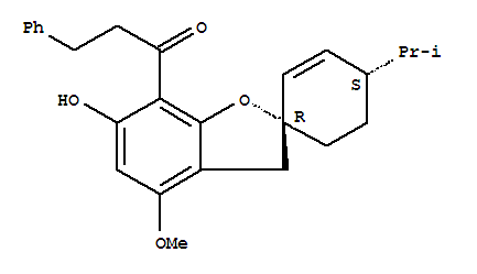 1-Propanone,1-[6-hydroxy-4-methoxy-4'-(1-methylethyl)spiro[benzofuran-2(3H),1'-[2]cyclohexen]-7-yl]-3-phenyl-,cis-(-)-