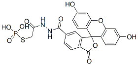 3,6-dihydroxy-3-oxo-spiro(isobenzofuran-1(3H),9-9H-xanthene)-6-carboxylic acid 2-((phosphonothio)acetyl)hydrazide