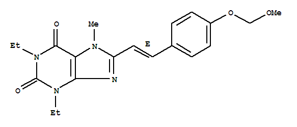 1,3-diethyl-8-{(E)-2-[4-(methoxymethoxy)phenyl]ethenyl}-7-methyl-3,7-dihydro-1H-purine-2,6-dione