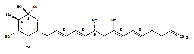 2H-Pyran-2,4-diol,6-[(2E,4E,6R,8E,10E)-6,8-dimethyl-2,4,8,10,14-pentadecapentaen-1-yl]tetrahydro-2,3,5-trimethyl-,(2S,3R,4S,5R,6R)-