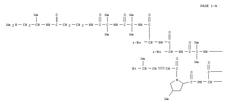 b-Alaninamide,cis-4-methyl-1-(4-methyl-1-oxo-2-hexenyl)-L-prolyl-[threo-(E)]-6,7-didehydro-4-methyl-8-oxo-L-2-aminodecanoyl-threo-3-(acetyloxy)-L-leucyl-2-methylalanyl-L-leucyl-L-leucyl-2-methylalanyl-2-methylalanyl-N-[2-(dimethylamino)-1-methylethyl]-,[1