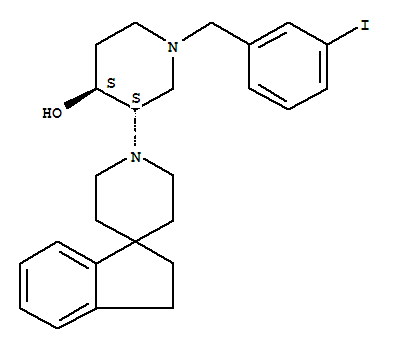 4-Piperidinol,3-(2,3-dihydrospiro[1H-indene-1,4'-piperidin]-1'-yl)-1-[(3-iodophenyl)methyl]-,trans- (9CI)