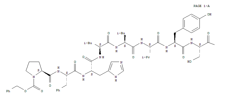 SERINE,1-[(PHENYLMETHOXY)CARBONYL]PROLYLPHENYLALANYLHISTIDYLLEUCYLLEUCYLVALYLTYROSYL-,(4-NITROPHENYL)METHYLESTER