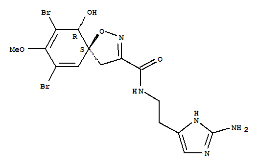 1-Oxa-2-azaspiro[4.5]deca-2,6,8-triene-3-carboxamide,N-[2-(2-amino-1H-imidazol-4-yl)ethyl]-7,9-dibromo-10-hydroxy-8-methoxy-,(5S-trans)-