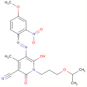 3-Pyridinecarbonitrile, 1,2-dihydro-6-hydroxy-5-(4-methoxy-2-nitrophenyl)azo-4-methyl-1-3-(1-methylethoxy)propyl-2-oxo-