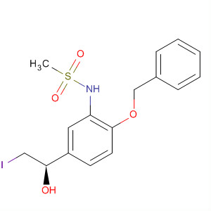 Methanesulfonamide,N-[5-(1-hydroxy-2-iodoethyl)-2-(phenylmethoxy)phenyl]-, (R)-